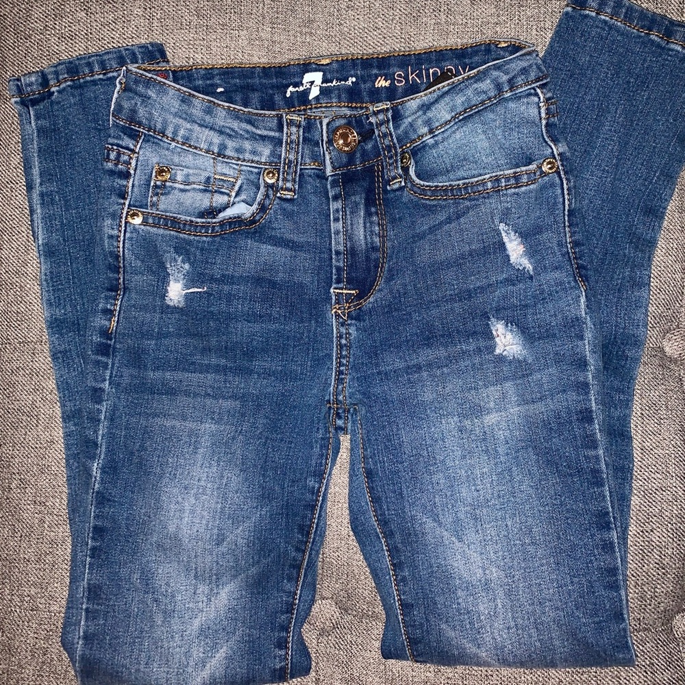 Seven for all mankind girls skinny jeans size 8